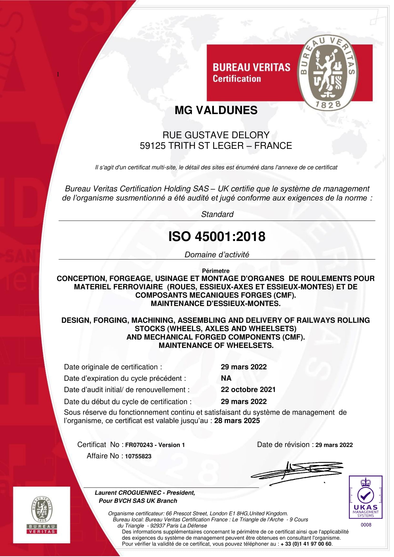 ISO 45001-2018 MG-VALDUNES